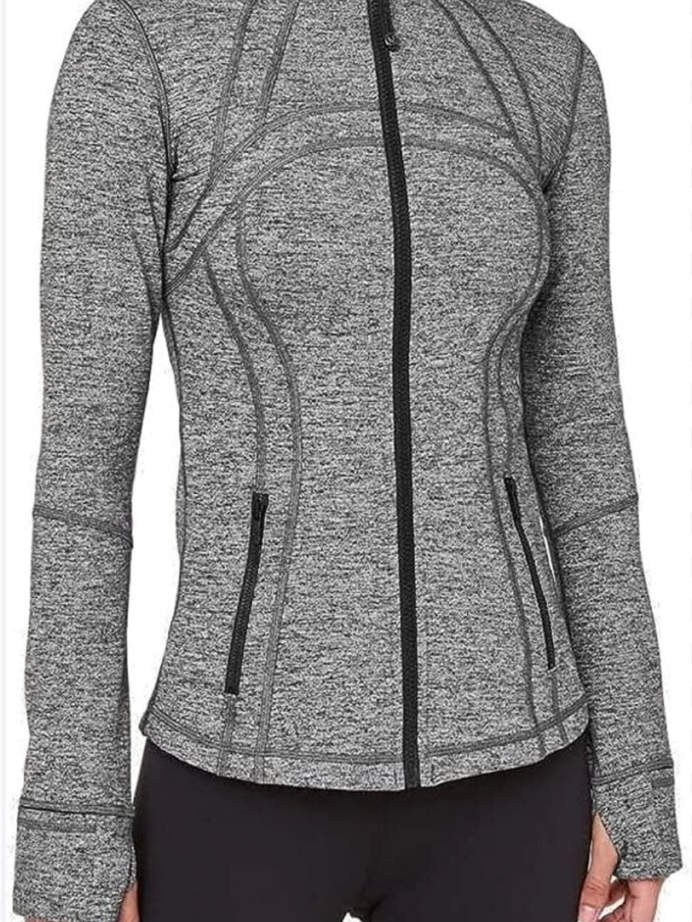 Lululemon define jacket size 4 heathered gray lulu Pilates yoga athletic A0106